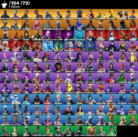 Fortnite Account - Black Knight - Wonder - The Reaper - Travis - Leviathan Axe - 154 Skins - Image 2