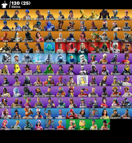 Fortnite Account - Schwarzer Ritter - Travis Scott - Sensenmann - OG STW - 130 Skins - Image 2