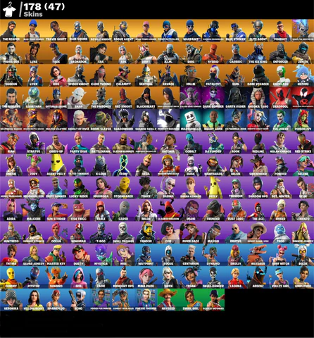 Fortnite Account - Travis Scott - Sensenmann - Blauer Knappe - Mako - 178 Skins - Image 2