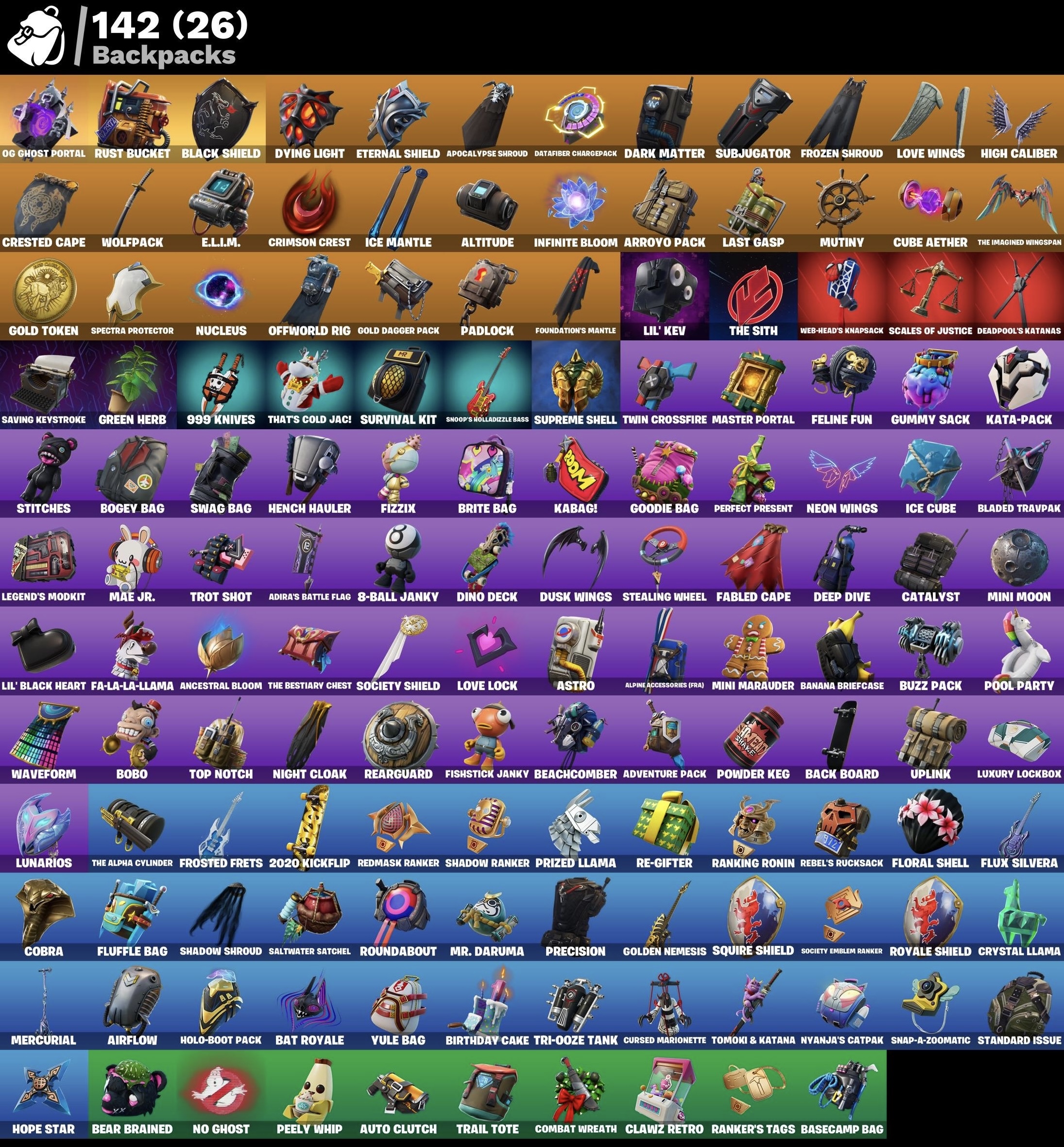 Fortnite Account - OG Skull Trooper - Black Knight - Eon - S3 Battelpass - Battle Bus Banner - 127 Skins - Image 3