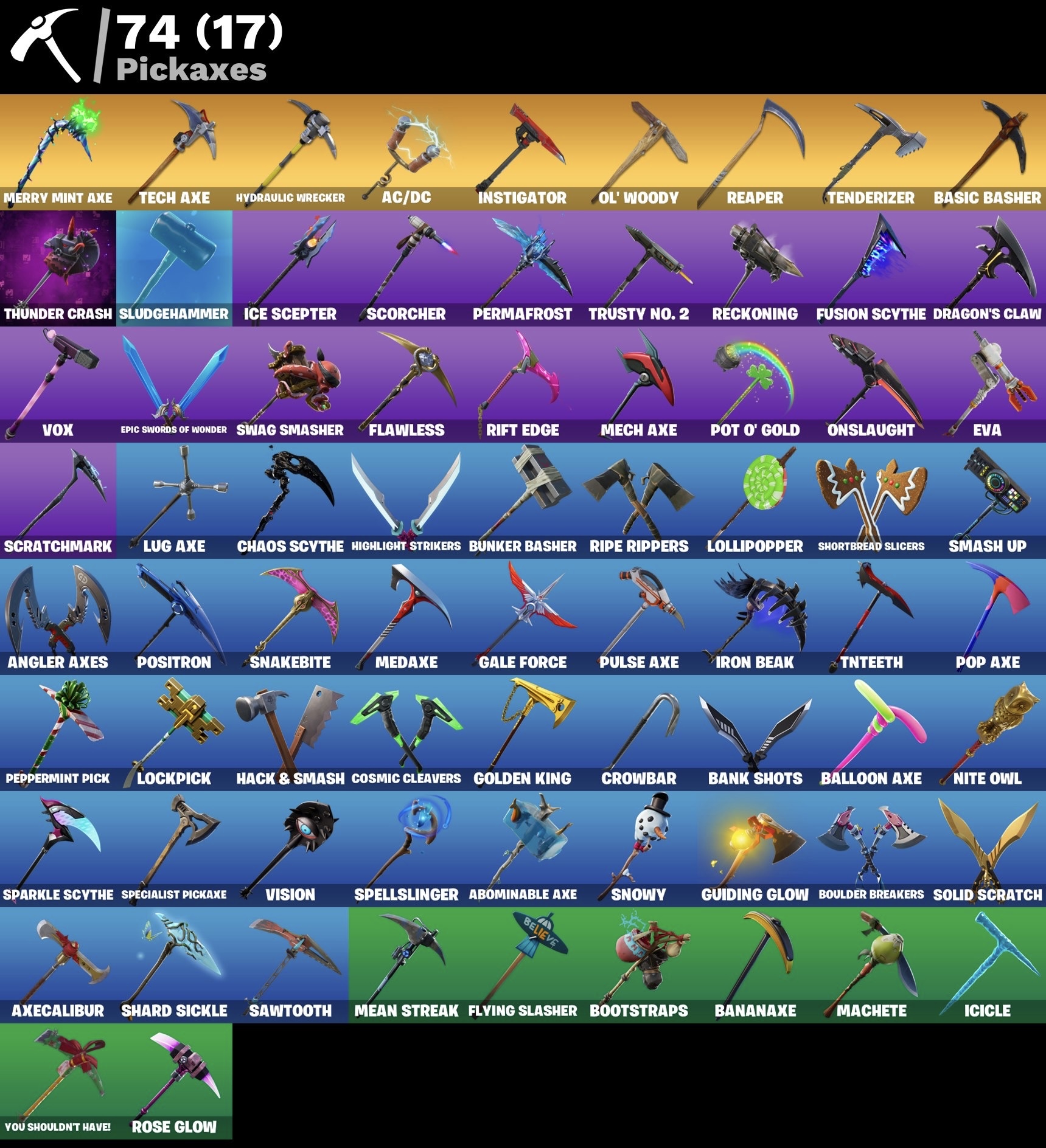 Fortnite Account - Black Knight - Merry Minty Spitzhacke - S3 Battelpass - Mako Gleiter - Battel Bus Banner - 128 Skins - Image 4