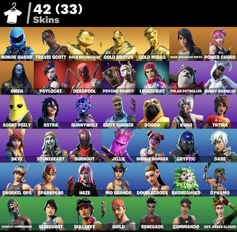Fortnite Account - Honor Guard - Travis Scott - 42 Skins - Image 2