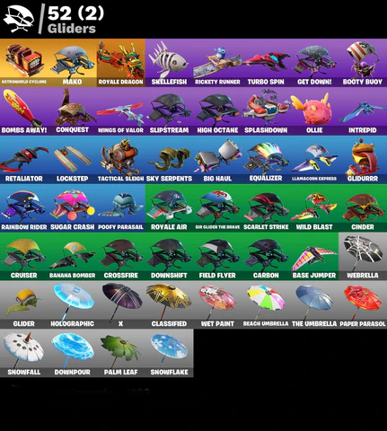 Fortnite Account - Travis Scott - Sensenmann - Schwarzer Ritter - Mako Gleiter - 102 Skins - Image 6