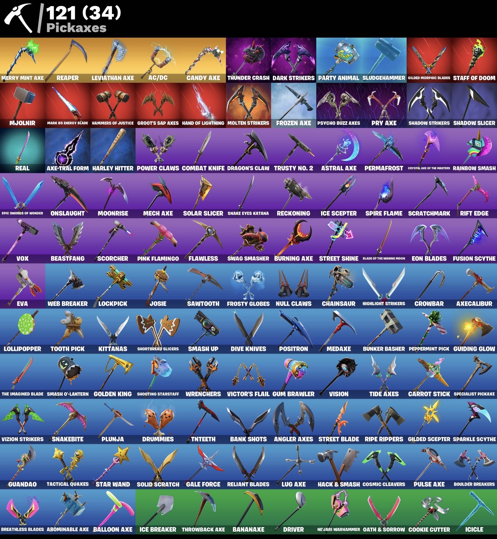 Fortnite Account - Schwarzer Ritter - Travis Scott - Minty Spitzhacke - Leviathan Spitzhacke - 214 Skins - Image 5