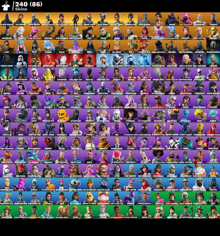 Fortnite Account - Schwarzer Ritter - Sensenmann - Fresh - 240 Skins - Image 2