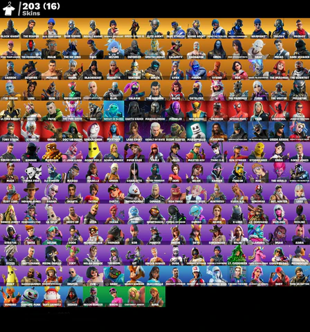 Fortnite Account - Schwarzer Ritter - Sensenmann  - 178 Skins - Image 2