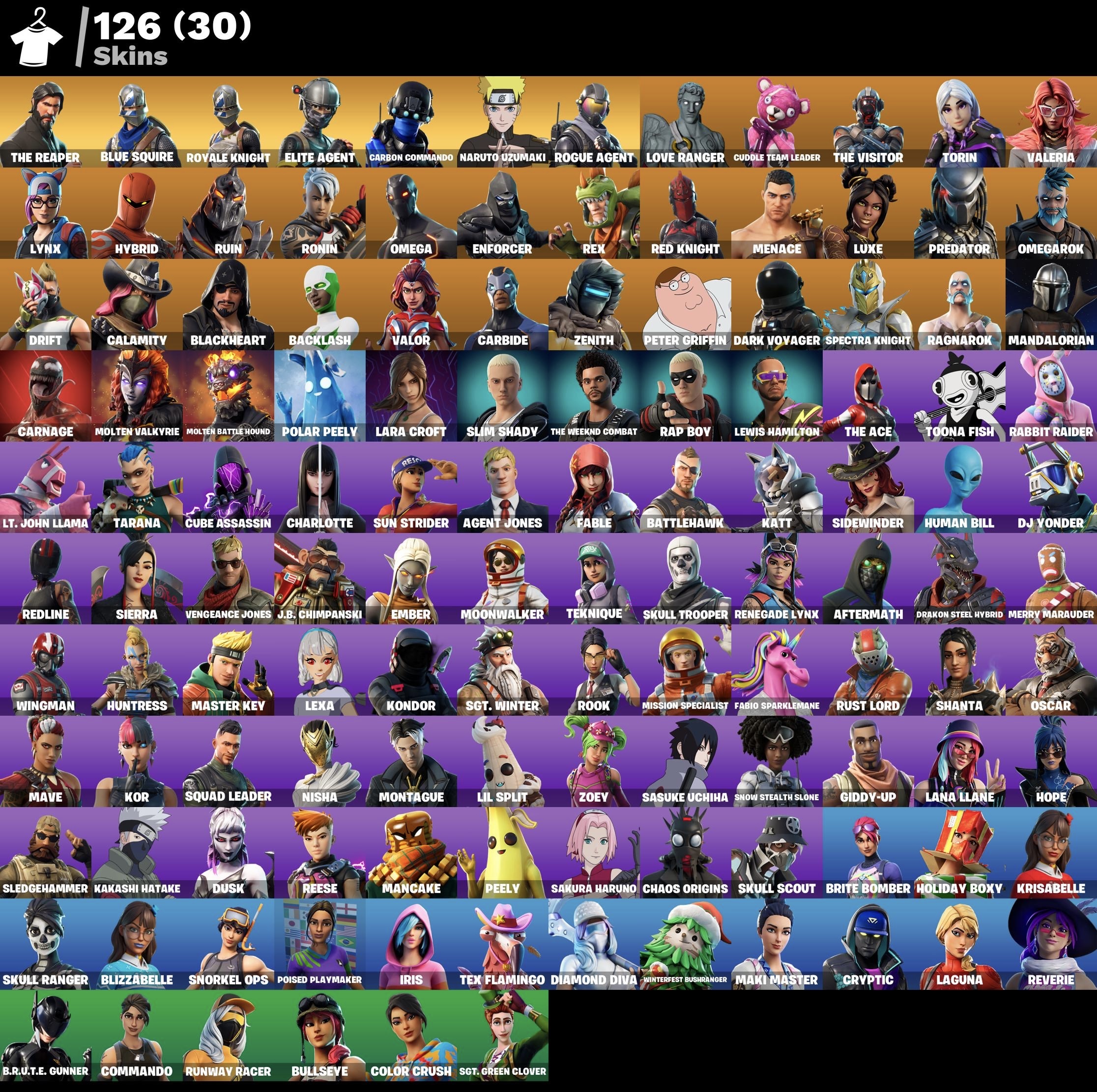 Fortnite Account - Blauer Knappe - Leviathan Spitzhacke - S3 Battelpass - Take The L - 126 Skins - Image 2