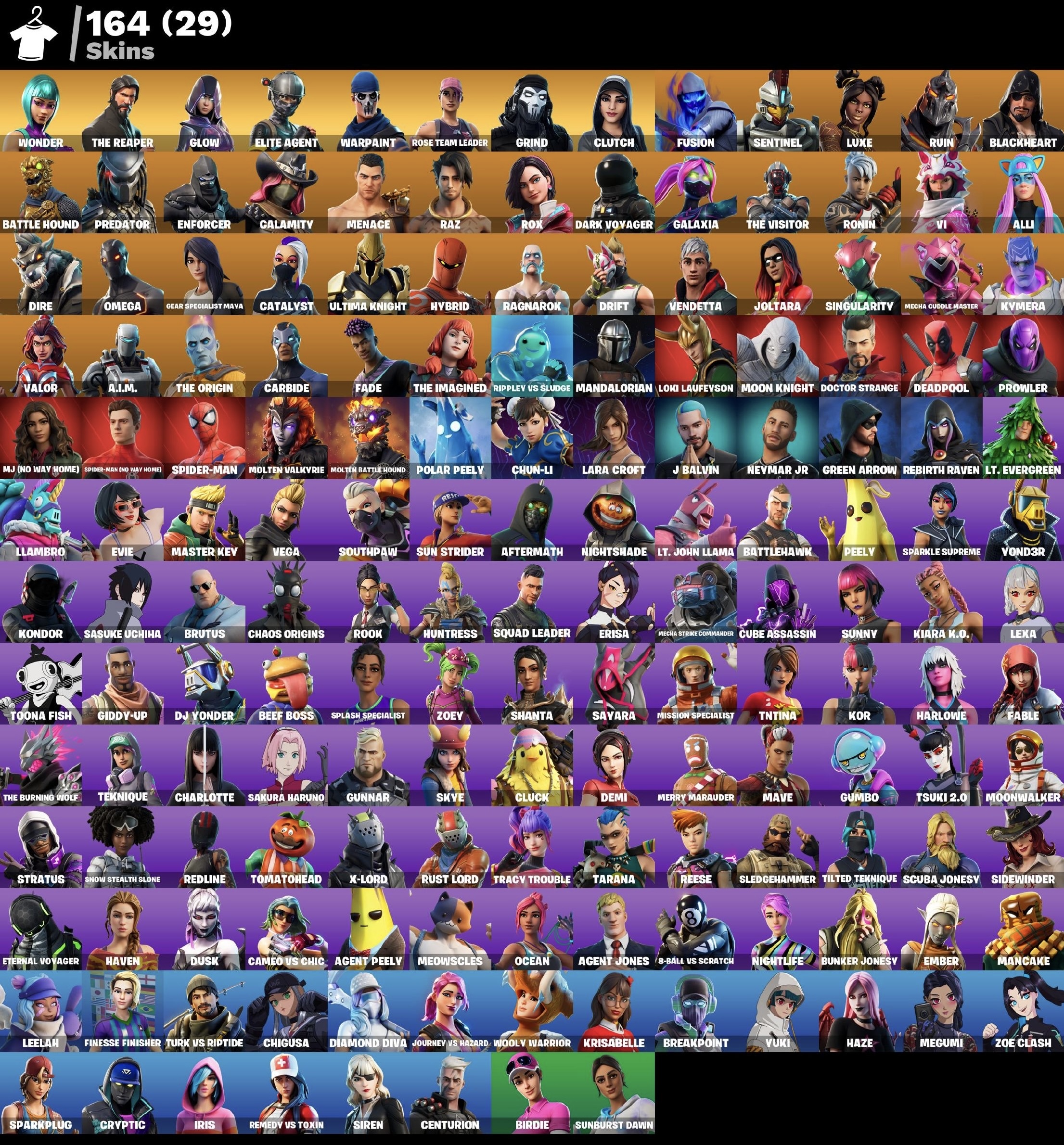 Fortnite Account - Wonder - Minty Spitzhacke - Leviathan Spitzhacke - S3 Battelpass - Glow - Fresh Tanz - 164 Skins - Image 2